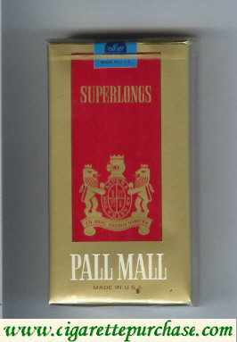 Pall Mall gold and red SuperLong 100s cigarettes soft box